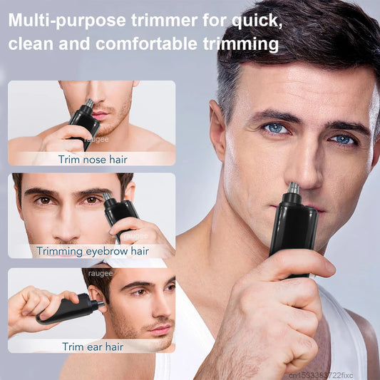 Electric Nose Hair Trimmer Mini Portable Nose Hair Remover for Men USB Rechargeable Trimmer for Nose and Ears Nose Hair Clipper - Ellianto fashion Men's