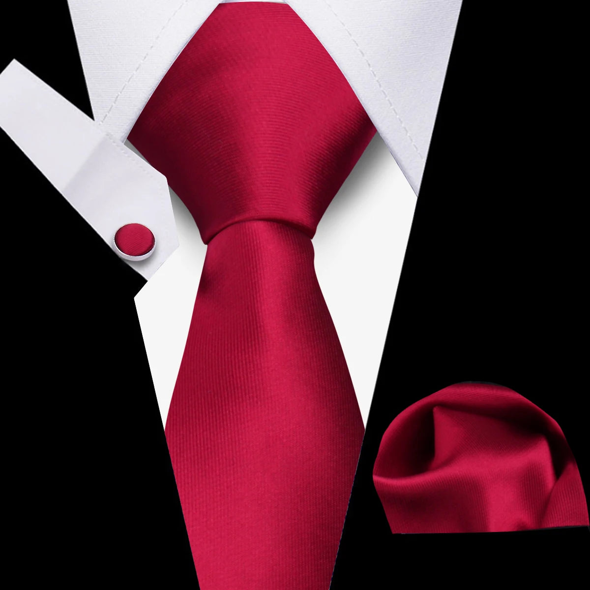 Business Ties For Men Tie Set Dots Necktie Classic Plaid Cufflinks Stripe Handkerchief For Wedding High Quality Formal Gravata - Ellianto fashion Men's