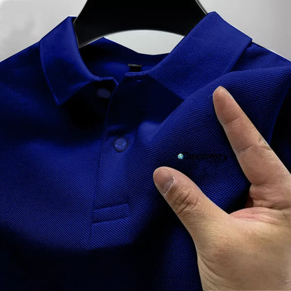 2025 men's comfortable polo shirt, luxurious, atmospheric, breathable, casual and fashionable, with a lapel design for summer - Ellianto fashion Men's