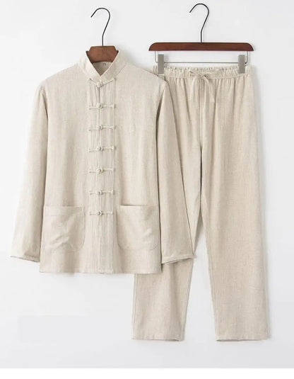 Hanfu Men Chinese Clothes for Men News Year Top Pant Hanfu Kung Fu Clothing Blouse Party Male Tang Suit Plus Size M-XXXXXL - Ellianto fashion Men's