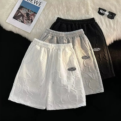 Summer Casual Sportswear Men's Short Sleeve T-Shirt And Shorts Set Loose Fit Trendy Brand Five-Quarter Length Comfortable - Ellianto fashion Men's