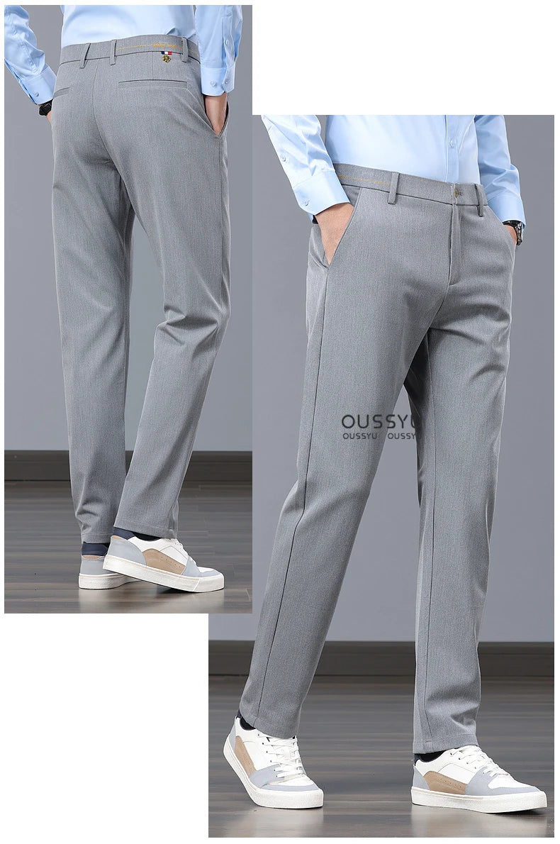New Spring Summer Luxury Formal Pants Men Business Banquet Party Gentleman France Work Office Formal Pantalones Hombre Clothing - Ellianto fashion Men's