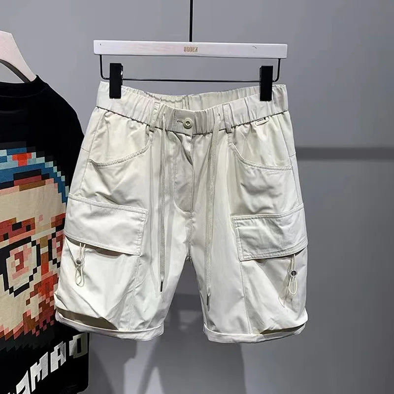 Multi-pocket workwearinsYouth Pure Cotton Casual Shorts Men's Summer Street Fashion Loose Straight Shorts - Ellianto fashion Men's