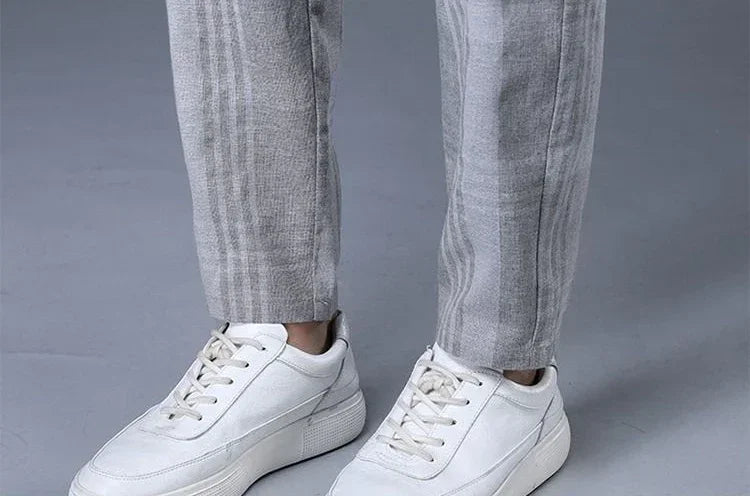 Work Social Tailoring Man Suits Pants Gray Business Trousers for Men Office Summer 2025 New in Chinese Homme Formal High Quality - Ellianto fashion Men's