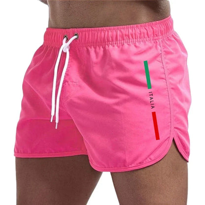 Italy Summer Men Casual Fashion Board Shorts High Quality Man Beach Quick Dry Shorts Daily Running Fitness Cycling Short Pants - Ellianto fashion Men's