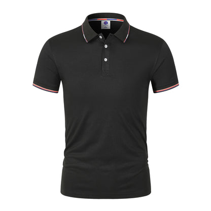 2025 New fashion high quality classic men's short sleeve polo summer casual polo collar S-3XL simple solid color breathable comf - Ellianto fashion Men's