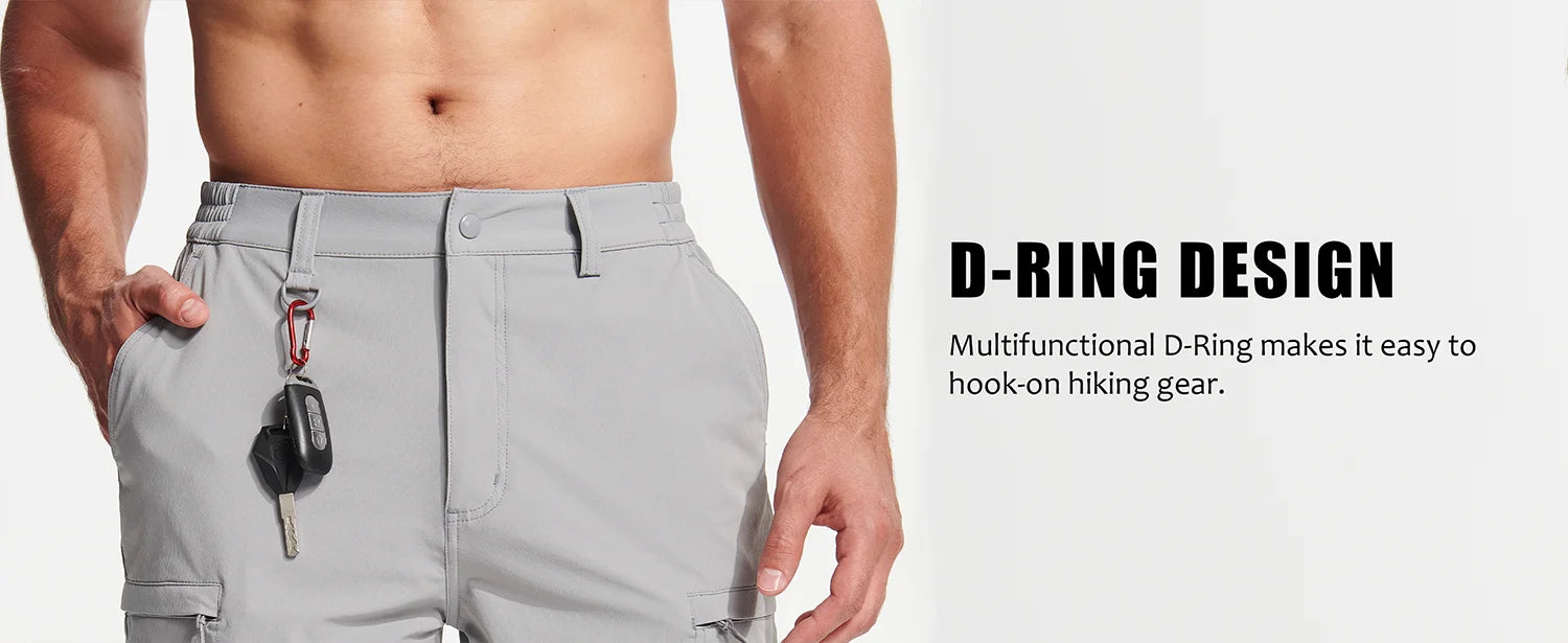 TACVASEN Summer Moisture Wicking Casual Shorts Mens Cargo Work Shorts Running Jogging Sports Bottoms Nylon Rip-Stop Short Pants - Ellianto fashion Men's
