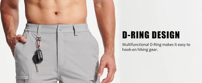 TACVASEN Summer Moisture Wicking Casual Shorts Mens Cargo Work Shorts Running Jogging Sports Bottoms Nylon Rip-Stop Short Pants - Ellianto fashion Men's