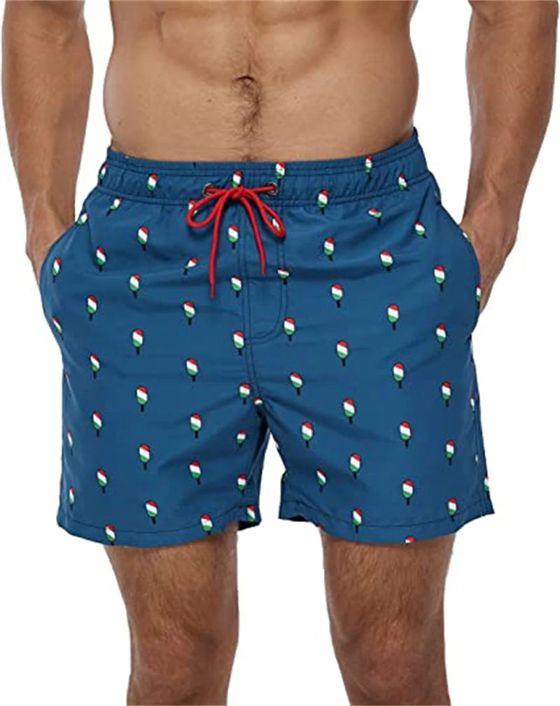 Men Summer Swimwear Shorts Male Swimming Trunks Swimsuits Beachwea Man Surf Beach Swim Sport Pants Board And Pockets - Ellianto fashion Men's