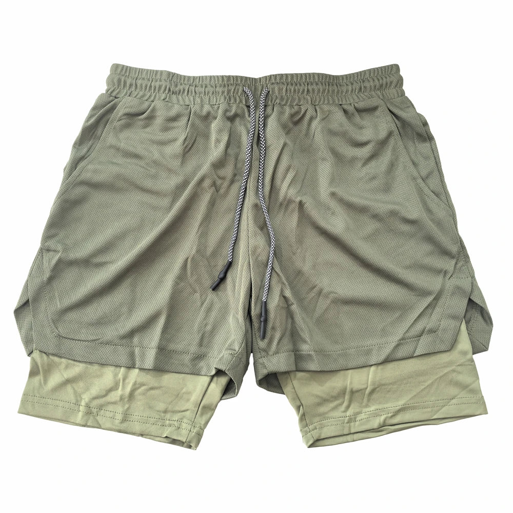 Men's Multi Pocket Shorts Fitness Shorts Casual Beach Sports Lined Skinny Shorts Everyday Style Mesh Camouflage Running Shorts - Ellianto fashion Men's