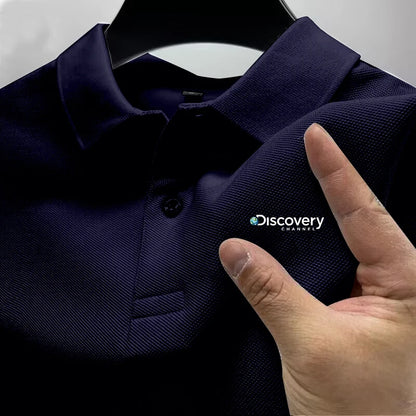 2025 men's comfortable polo shirt, luxurious, atmospheric, breathable, casual and fashionable, with a lapel design for summer - Ellianto fashion Men's