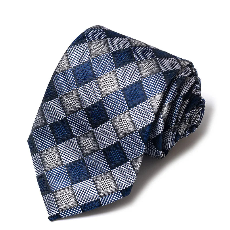 High-quality Wedding Ties For Men Fashion New Style Blue Strip Print Neckties Daily Office Apparel Accessories Gift For Man - Ellianto fashion Men's
