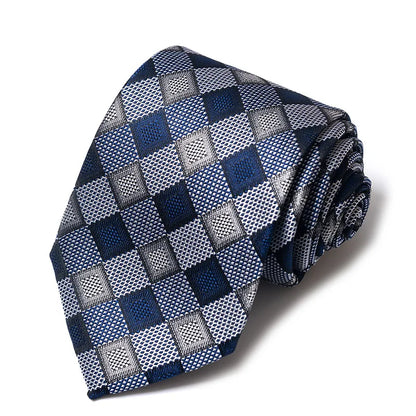 High-quality Wedding Ties For Men Fashion New Style Blue Strip Print Neckties Daily Office Apparel Accessories Gift For Man - Ellianto fashion Men's