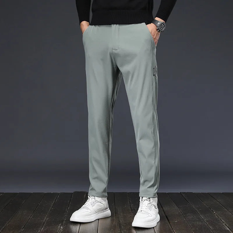Men's Golf Pants 2025 Spring Autumn High Elasticity Fashion Casual Versatile Breathable Quality Trousers for Comfortable Wear - Ellianto fashion Men's