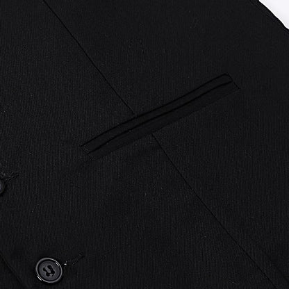 Mens Suit Vest Male Business Formal Wedding Office Birthday Party Outfit Set Easter Church Jacket Black Waistcoat - Ellianto fashion Men's