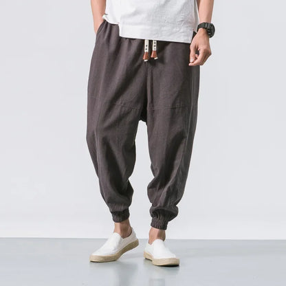 2024 Japanese-Style Cotton-Linen Pants – Lightweight, Relaxed Fit and Effortless Casual Elegance for the Modern Gentleman