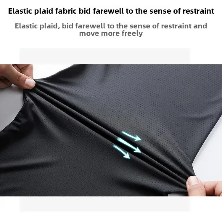 Men's Summer Ice Silk Loose Fit Crew Neck Short Sleeve T-Shirt Quick Dry Breathable Casual Top in Big Sizes Versatile And Simple - Ellianto fashion Men's