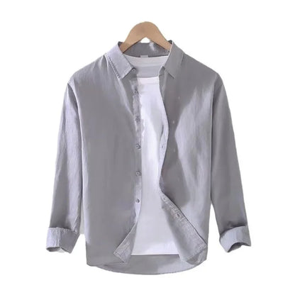 Casual Cotton-Linen Long-Sleeve Shirt – Lightweight Comfort and Timeless Style for the Modern Gentleman