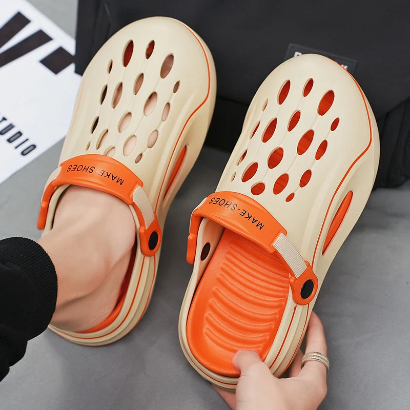 Fashion Men Outdoor Sandals Slippers Beach Comfortable Clogs Fashion Men Women Casual Shoes Garden Shoes Mens Beach Sandals - Ellianto fashion Men's