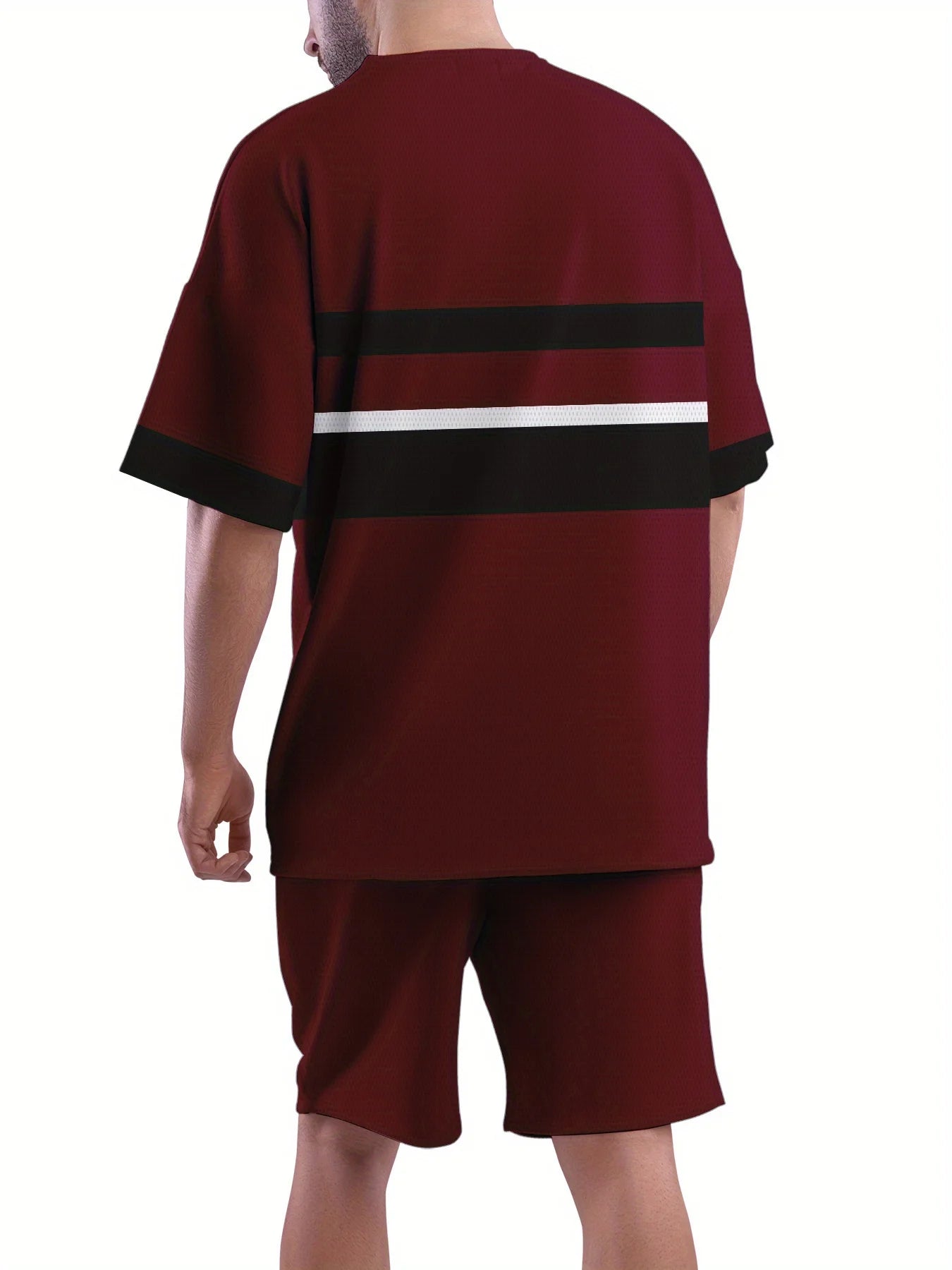 Casual sportswear set. Breathable outdoor casual men's T-shirt and pants set. Summer 3D printing suit for adult men. - Ellianto fashion Men's