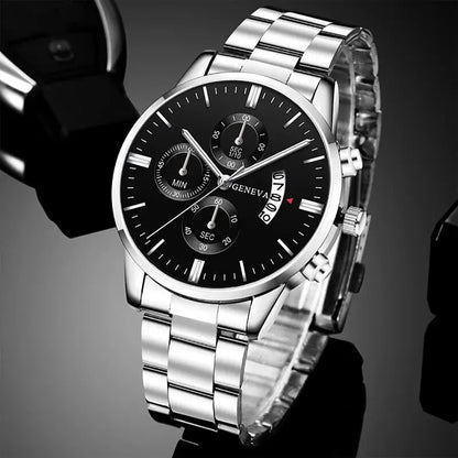 Fashion Men Watch Luxury Calendar Quartz Wrist Watch Business Watches Man Clock Male Bracelet Wristwatch - Ellianto fashion Men's