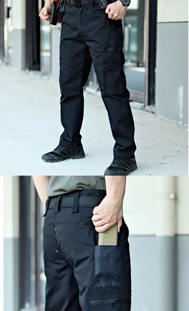 New Tactical Work Pants Men Outdoor Cargo Trousers Multi-pocket Waterproof Pant Autumn Spring Outdoor Workwear Hiking Trousers - Ellianto fashion Men's