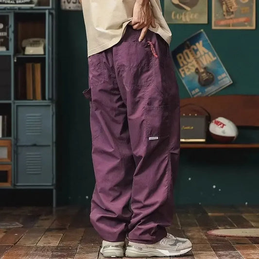 Loose Men's Casual Pants Fashionable Workwear Autumn Style Youthful Pure Color Nine-Point Trousers Trendy And Popular - Ellianto fashion Men's