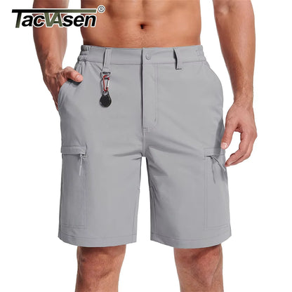 TACVASEN Summer Moisture Wicking Casual Shorts Mens Cargo Work Shorts Running Jogging Sports Bottoms Nylon Rip-Stop Short Pants - Ellianto fashion Men's
