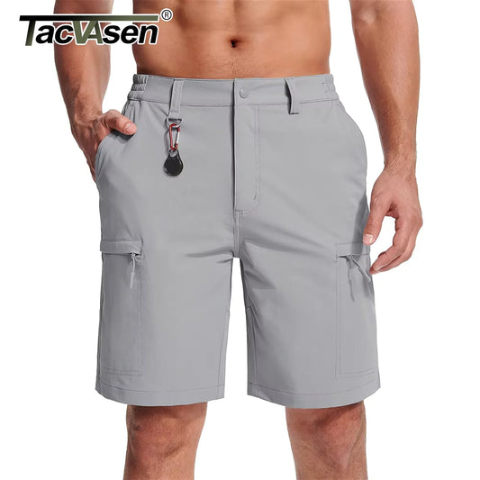 TACVASEN Summer Moisture Wicking Casual Shorts Mens Cargo Work Shorts Running Jogging Sports Bottoms Nylon Rip-Stop Short Pants - Ellianto fashion Men's