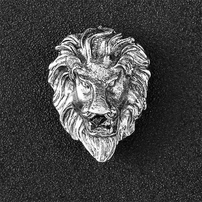 High-end Metal Wolf Head Brooch Metal Animal Lion Badge Lapel Pins for Men Vintage Suit Collar Accessories Casual Jewelry Gifts