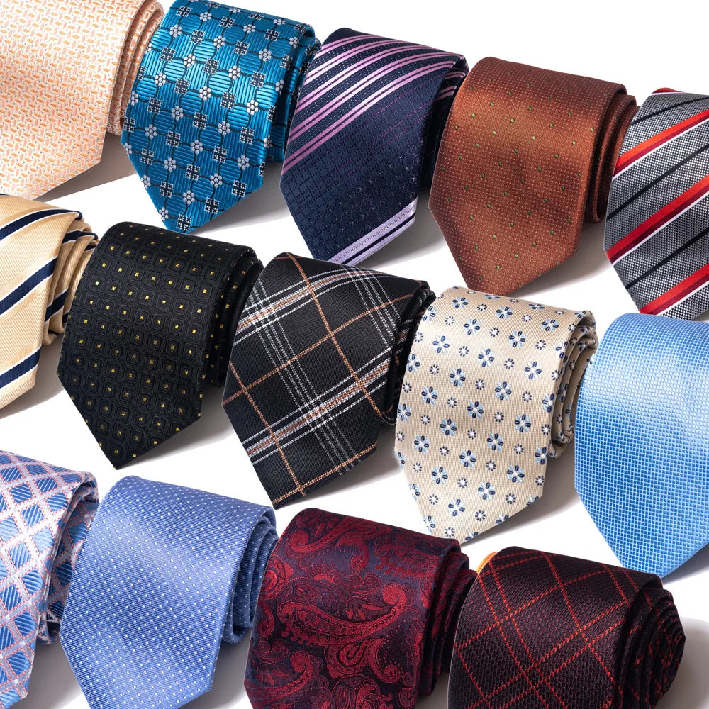 High-quality Wedding Ties For Men Fashion New Style Blue Strip Print Neckties Daily Office Apparel Accessories Gift For Man - Ellianto fashion Men's