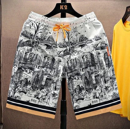 2025 Shorts for Men Sweat Black Sports Beach Man Short Pants Hiphop Joggers Board Stylish Thin Novelty in New Pant 2025 Xl Dry Fit - Ellianto fashion Men's