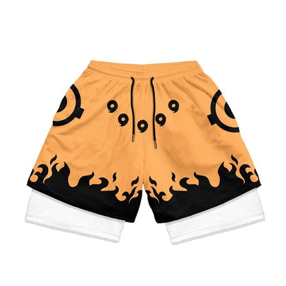 Men’s Anime Compression Sports Set – Quick-Dry Workout Shirt & Gym Shorts, 2-Piece Summer Fitness Wear