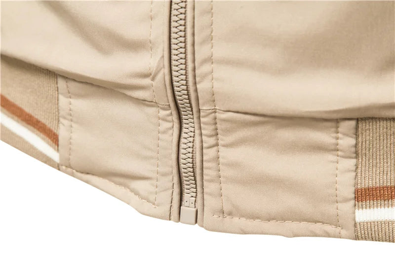 Spring Summer Bomber Jacket Men Black Casual Slim Fit Baseball Mens Jackets New Autumn Fashion High Quality Jackets for Men - Ellianto fashion Men's