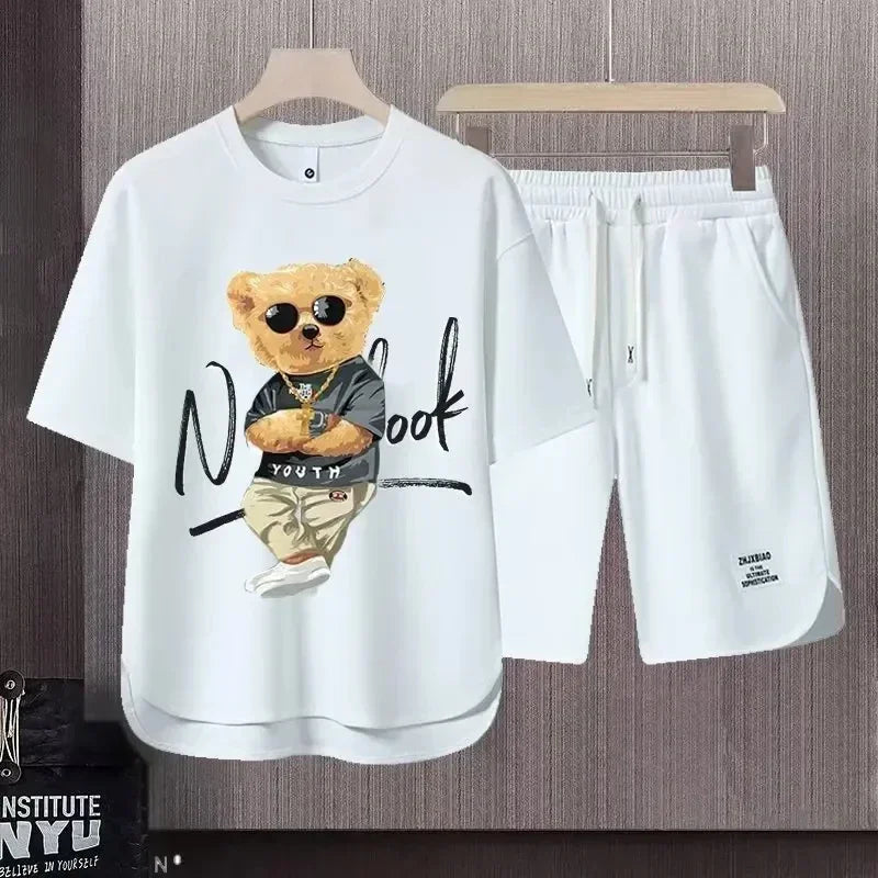 Set 2025 Loose, comfortable, quality European men's fashion, comfortable, breathable, high-quality and trendy summer men's - Ellianto fashion Men's