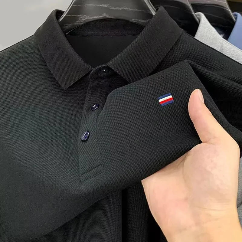 Hot Sale Comfortable Breathable Versatile Summer High Quality Top New Men Casual Polo Shirt Male Fashion Embroidered Long Sleeve - Ellianto fashion Men's