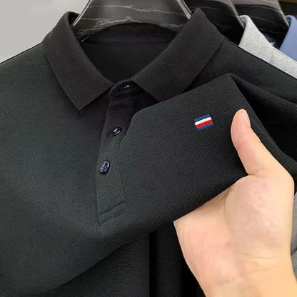 Hot Sale Comfortable Breathable Versatile Summer High Quality Top New Men Casual Polo Shirt Male Fashion Embroidered Long Sleeve - Ellianto fashion Men's