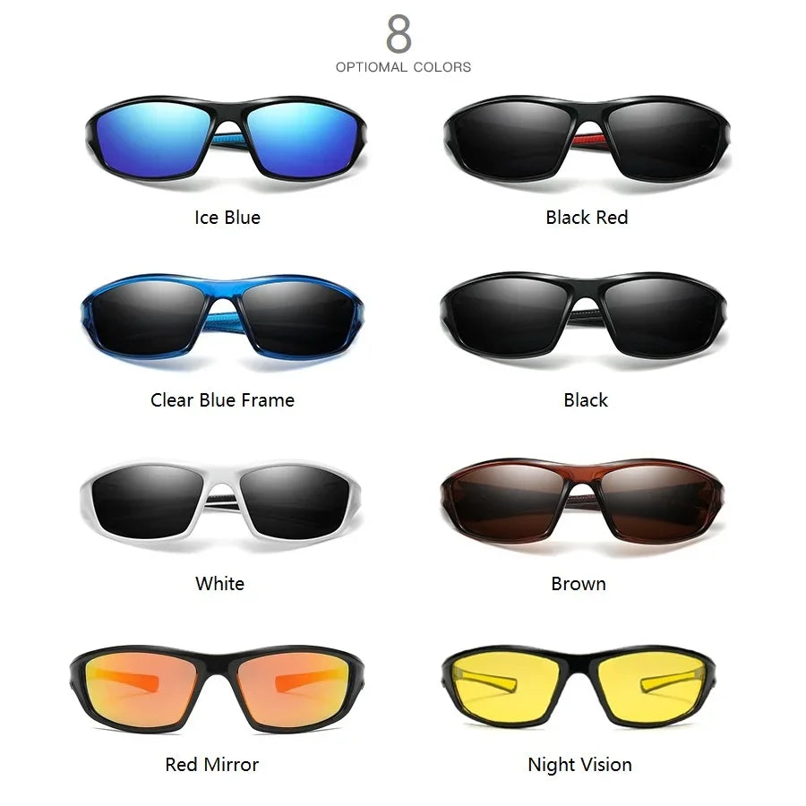 Fashion Sports Polarized Sunglasses Men Women Fishing Hiking Running Cycling Mountaineering Sport Man Sun Glasses UV400 Eyewear - Ellianto fashion Men's
