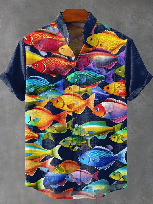 Vintage 3D Floral Printed Shirt – Lightweight Comfort and Effortless Casual Style for the Modern Gentleman
