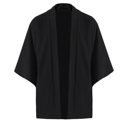 Kimono Men Cloak Kimono Para Hombre Black Coat White Cloak Beach Shirt Summer Haori Men Unisex Samurai Clothing Japanese Men - Ellianto fashion Men's