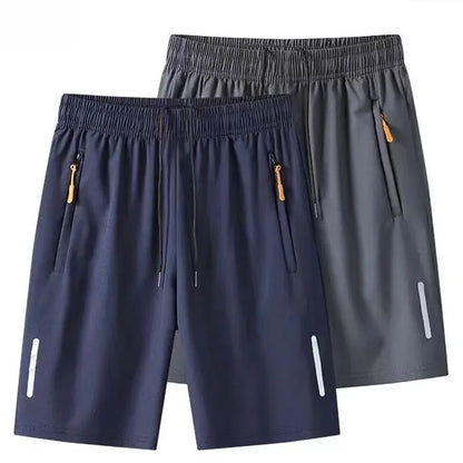 Summer Men Shorts Ice Silk Running Gym Sport Shorts Quick Dry Breathable Beach Short Pant Fitness Jogging Cool Casual Sportswear 2025 - Ellianto fashion Men's