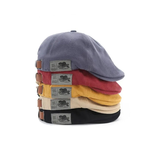 Retro Classic Beret for Men and Women Japanese Street Trend Wearing Duckbill Hats Instead Versatile for Summer and Autumn - Ellianto fashion Men's