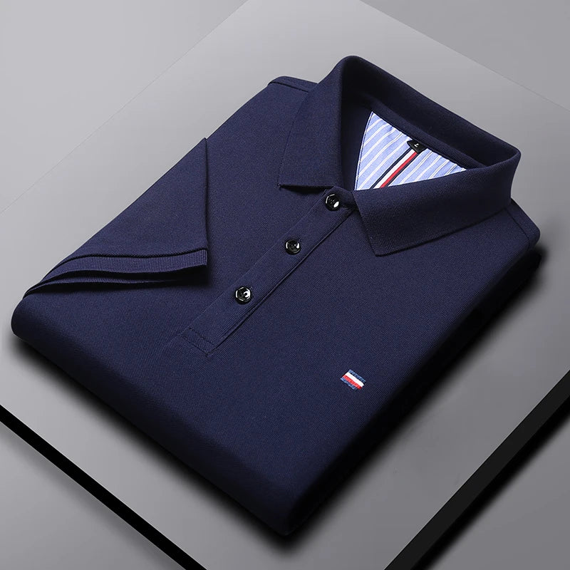 Men's Casual Fashion Polo Shirt Breathable and Comfortable Embroidered Top - Ellianto fashion Men's