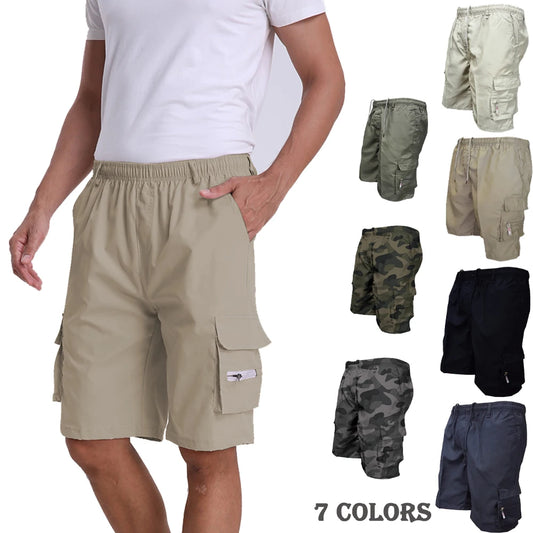 Fashion Men's Cargo Shorts Mens Tactical Pants Casual Big Pocket Sports Slacks Cargo Panels Trousers Plus Size for Male - Ellianto fashion Men's
