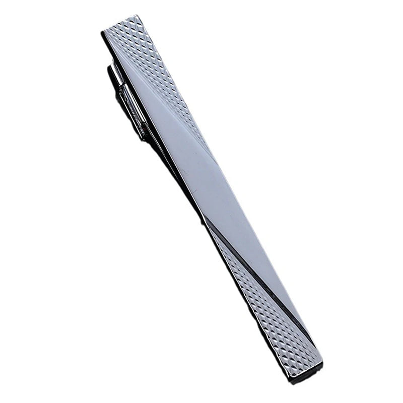 New Metal Gold Color Tie Clip With Chain For Men Wedding Necktie Tie Clasp Clip Gentleman Ties Bar Tie Pin For Men's Accessories - Ellianto fashion Men's