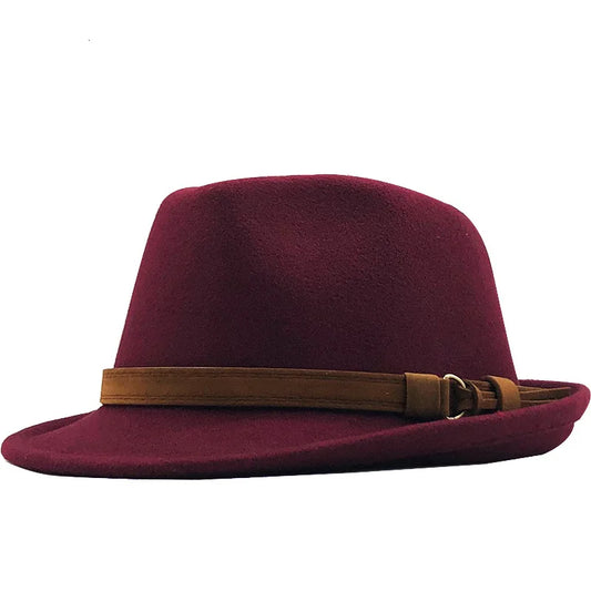 Warm Hats for Men and Women British Retro Jazz Hat Fashion Casual Small Top Hat Classic Panama Hat Simple Gentleman Small Cap - Ellianto fashion Men's