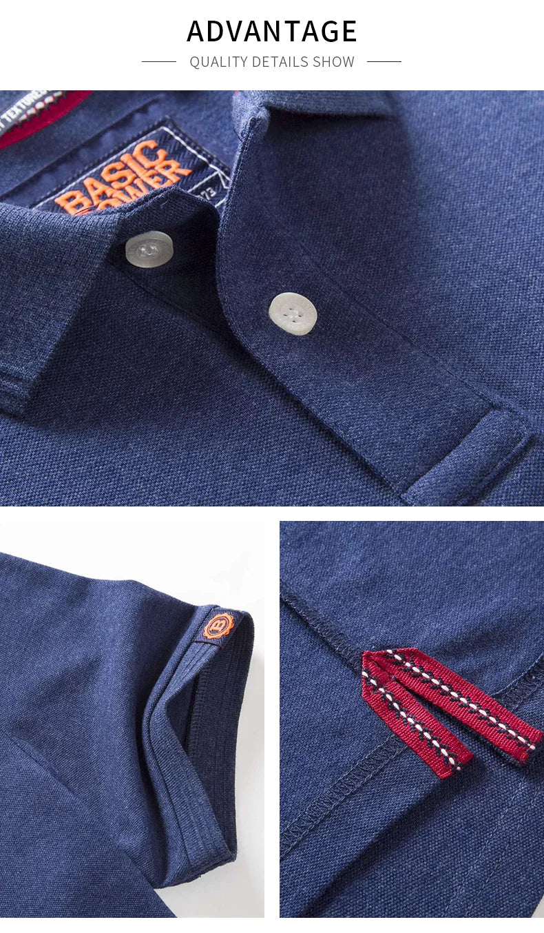 Summer Mens Polo shirts Cotton Shirts Short Sleeve Letter Embroidered Emblem Simple Shirt for Male Size M-3XL BP6900 - Ellianto fashion Men's