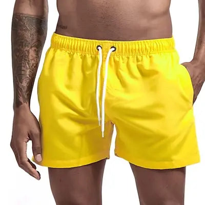 Men's Swim Shorts Swim Trunks Quick Dry Board Shorts Bathing Suit Breathable Drawstring With Pockets for Surfing Beach Summer - Ellianto fashion Men's