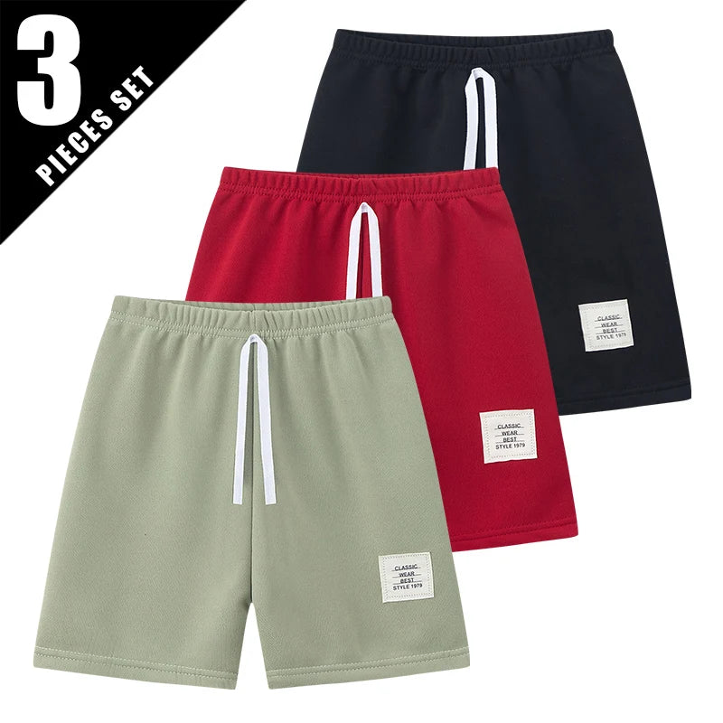 1/3 Pcs men Basic Joker Shorts Boy Leisure Sports Tether Pants Girl Fashion Comfortable Multicolor Combination Hot Pants - Ellianto fashion Men's