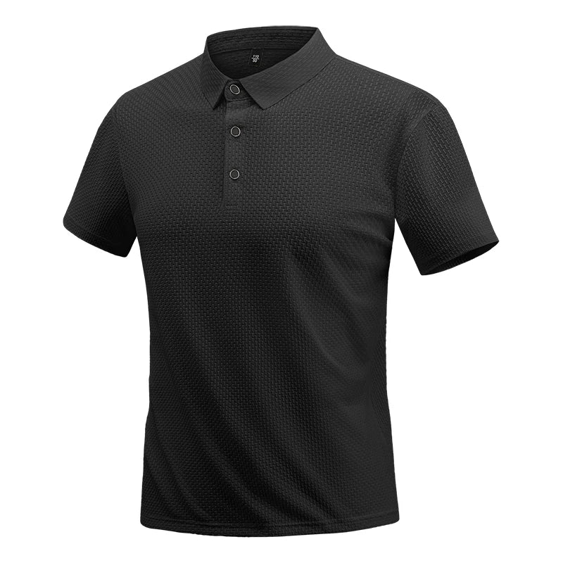 2025 Summer Men's New Polo Shirt Seamless Premium Luxury Business Casual Golf Slim Fit Blouse Collar T-shirt Men Clothing - Ellianto fashion Men's